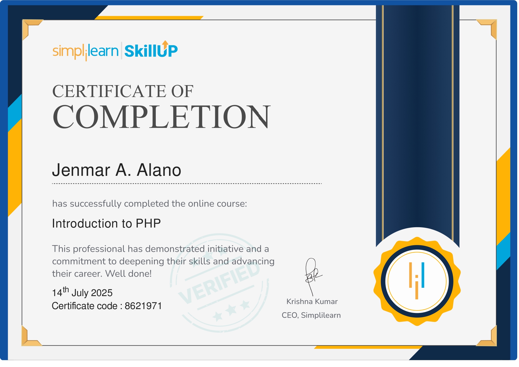 Certificate 2